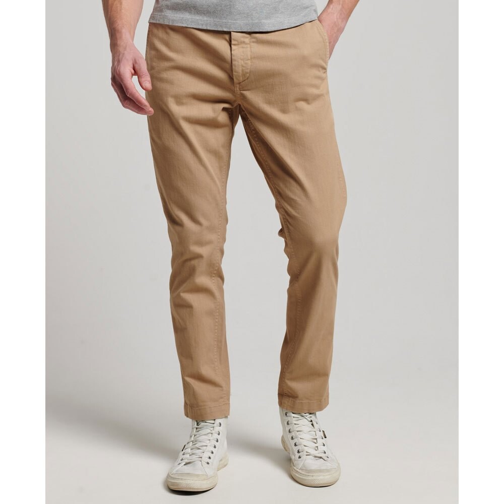 

Брюки Superdry Officers Slim Chino, бежевый