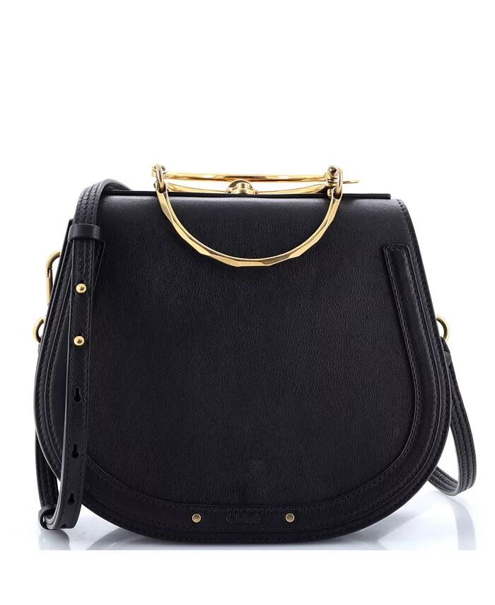 

Сумка через плечо Nile среднего размера из кожи Pre-Owned Chloe, черный