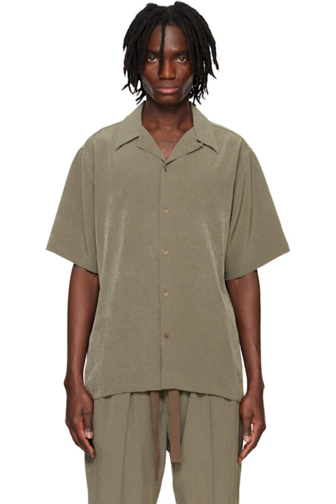 

Рубашка с открытым воротником серо-коричневого цвета S/S RAINMAKER KYOTO