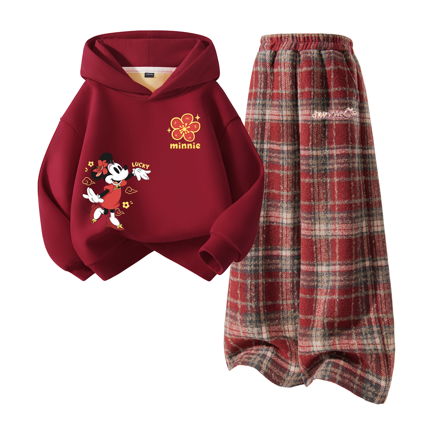 

Детский костюм Tang с капюшоном, толстые Disney, [thickened and fleece-lined]diyunefu niu k бордовый+dielong metal label k красный plaid