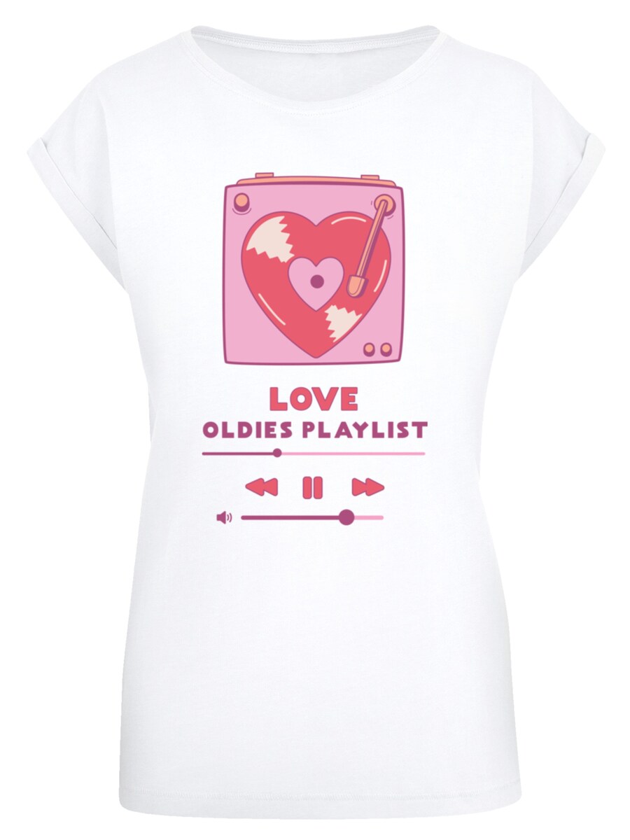 

Рубашка F4NT4STIC Love Oldies Playlist Valentinstag, белый