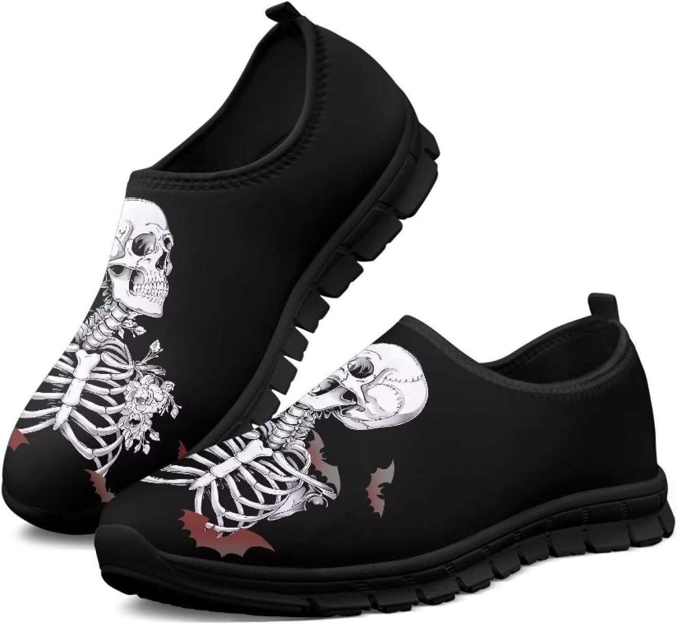 

Мужские модные кроссовки Hresuewn, низкие, с противоскользящей подошвой, повседневная обувь для мужчин, удобные для ходьбы, Skulls