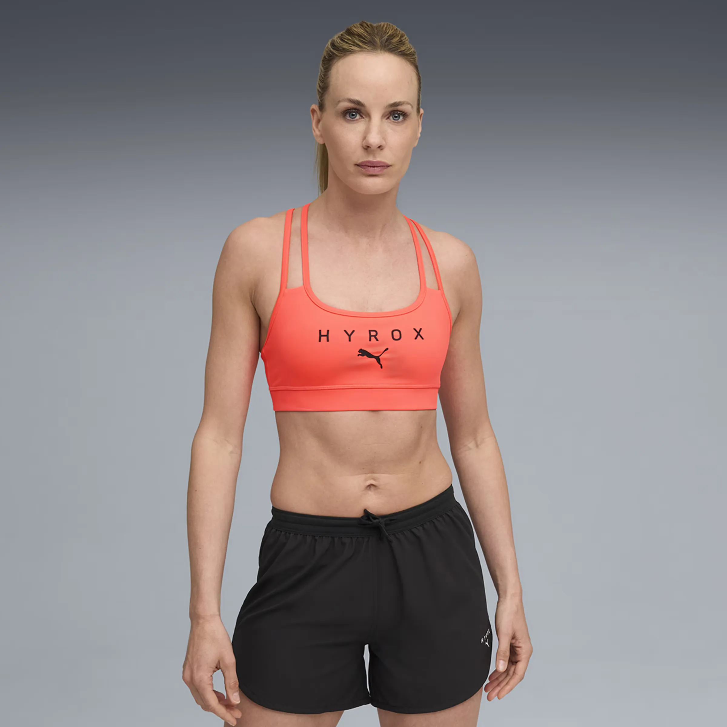 

Спортивный бюстгальтер x HYROX MOVE для женщин Puma, оранжевый