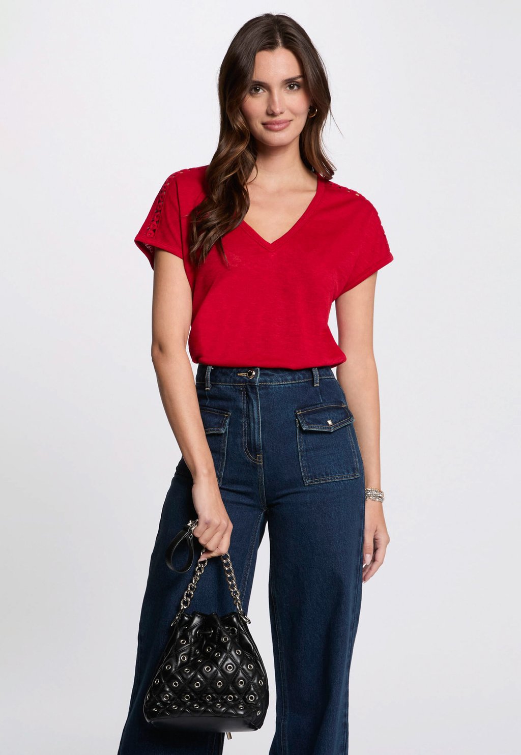 

Футболка с принтом SHORT-SLEEVED Morgan, красный