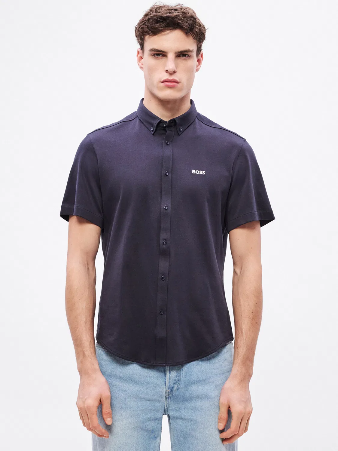 Рубашка Boss Regular fit Button Up Shirt Motion, синий — фото 2