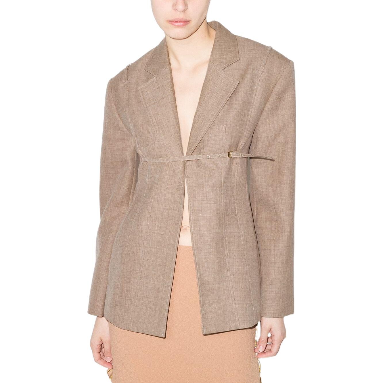 Деловой костюм женский Jacquemus, светло-коричневый — фото 2