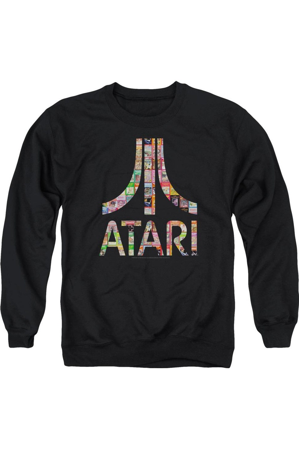 

Atari Box Art Взрослый свитшот с круглым вырезом Gildan, черный