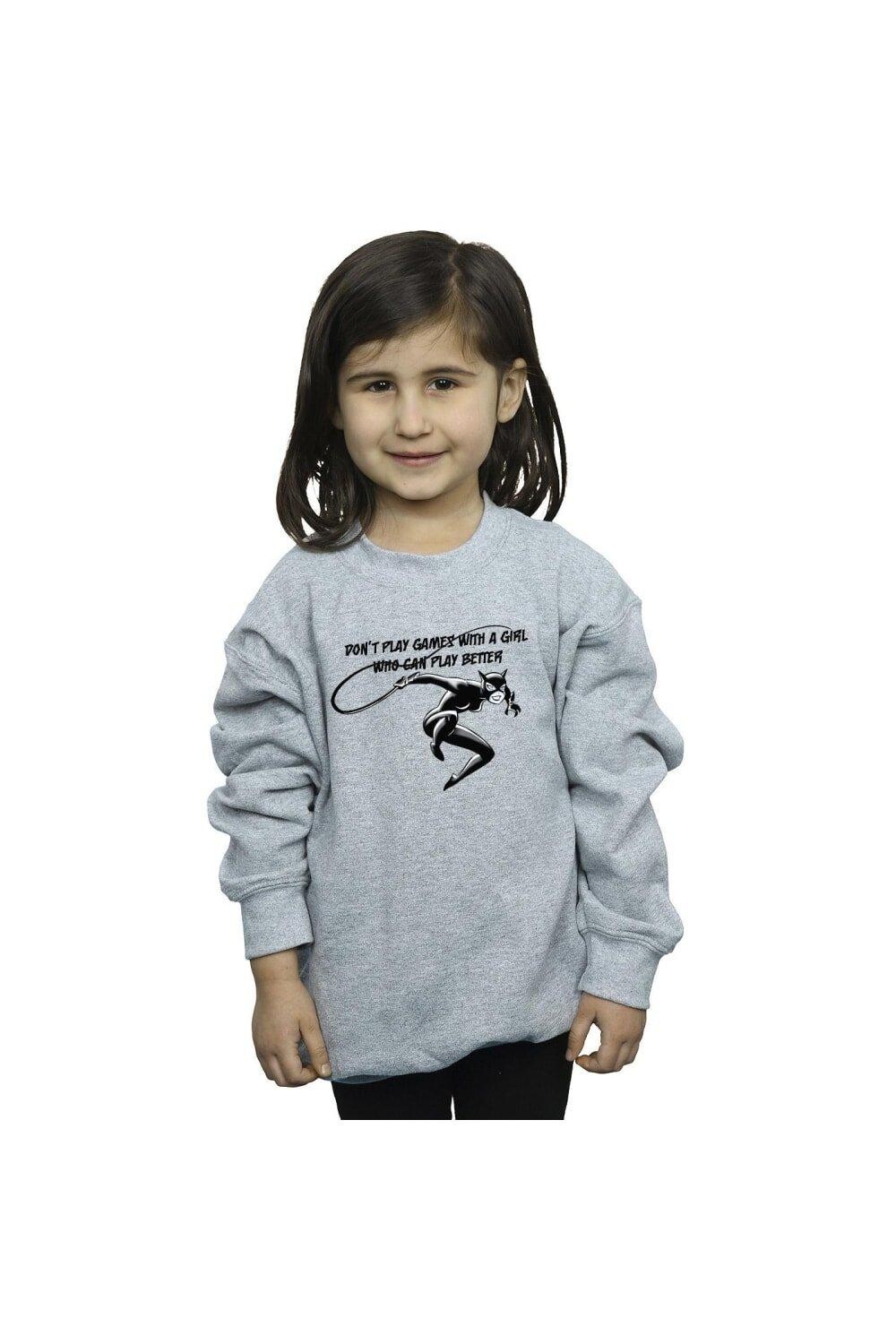 

Толстовка «Женщина-кошка Don't Play Games» DC Comics, серый