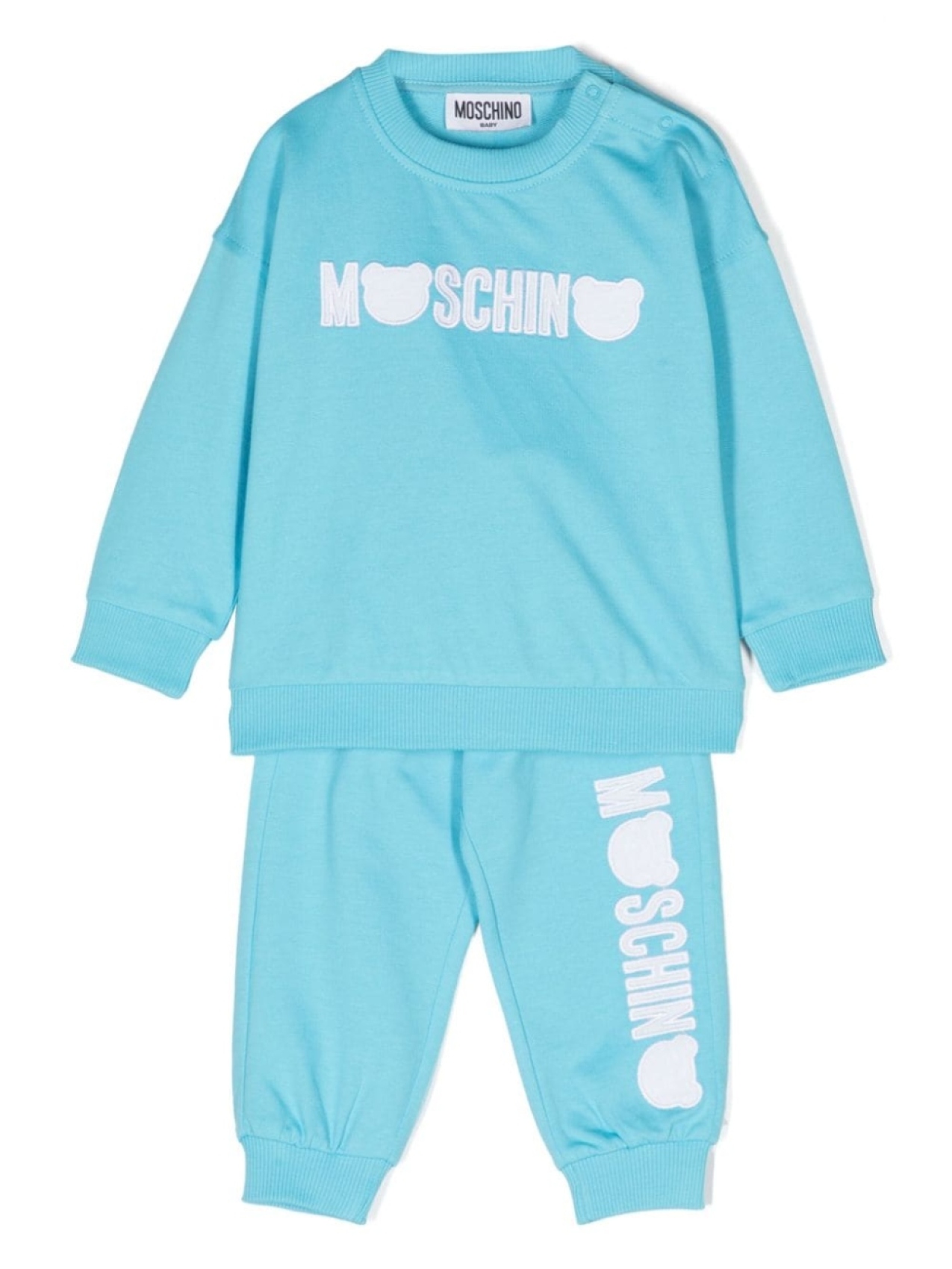 

Moschino Kids спортивный костюм с нашивкой Teddy Bear, синий