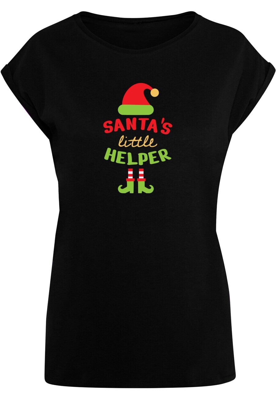 

Футболка Merchcode Shirt Christmas Santa´s Little Helper, черный