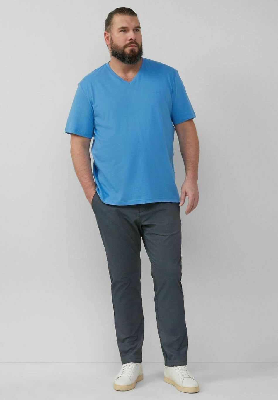

Базовая футболка IM DOPPELPACK BIG SIZE s.Oliver, черный/синий