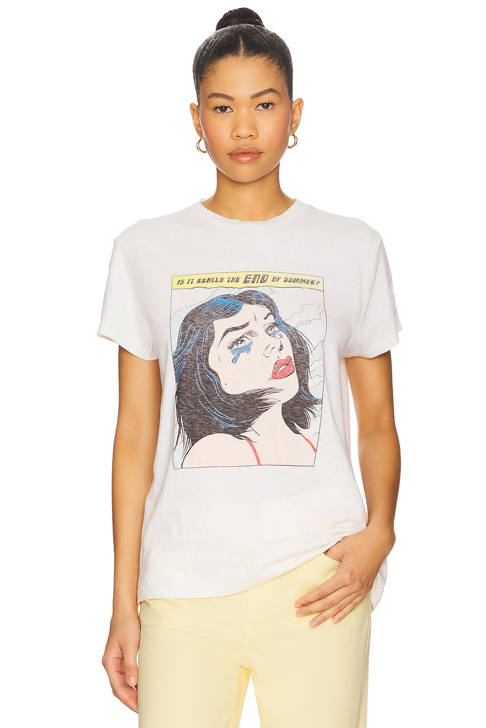 

Летняя свободная футболка 70-х Re/Done, vintage white