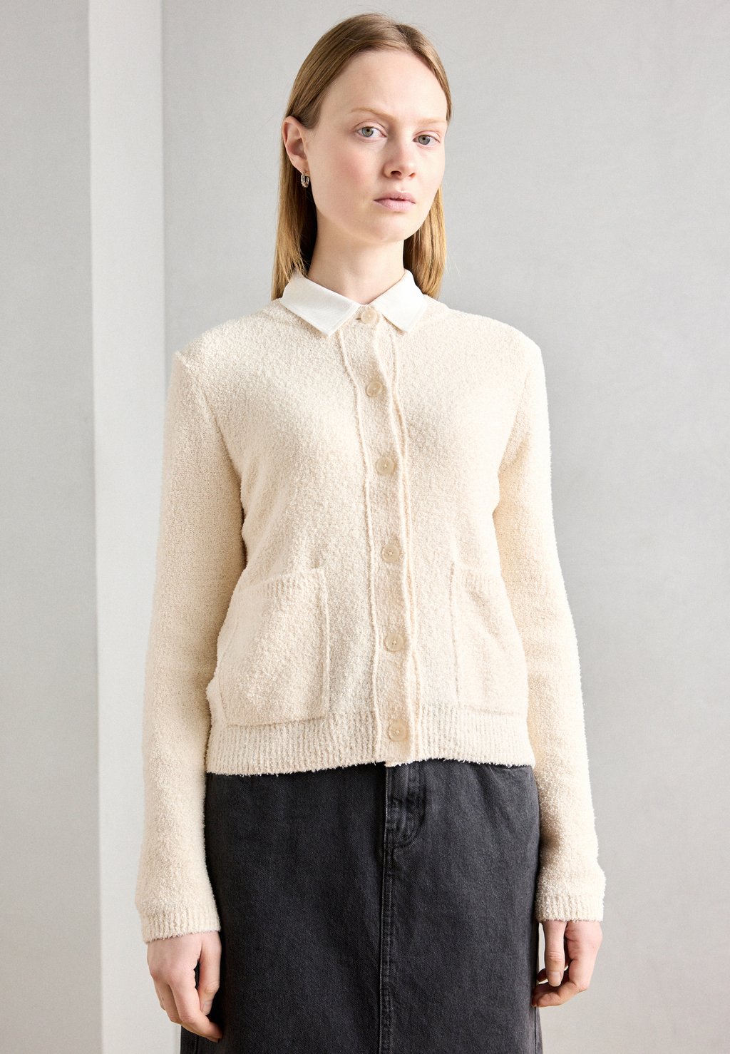 

Кардиган CARDIGAN LONGSLEEVE ROUND NECK Marc O'Polo, бежевый