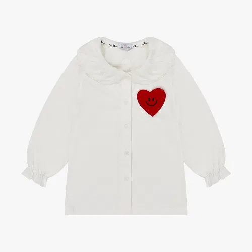 Детская блузка MINIDOU Heart Pocket Girls Blouse Long Sleeve