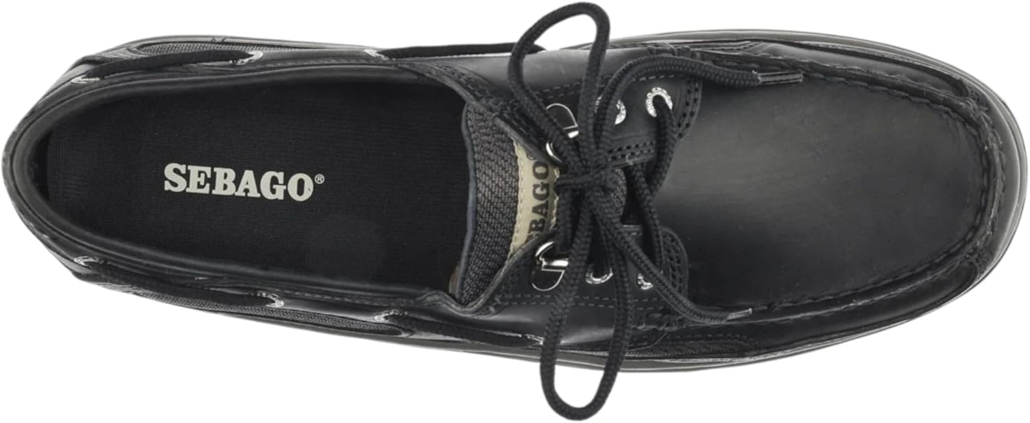 Мокасины Sebago Clovehitch II FGL с вощеной отделкой для мужчин - кожаные лодочные туфли с дышащими сетчатыми вставками, анатомическими EVA подошвами и противоскользящей подошвой, синий/серый/темно-серый/темно-синий — фото 3