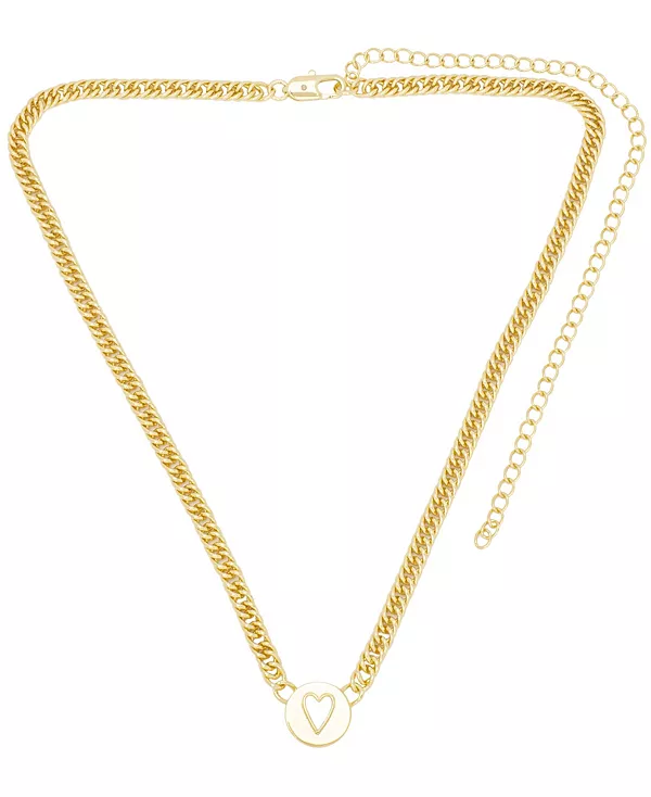 

Регулируемое ожерелье с бриллиантовым акцентом в форме сердца Macy'S, gold