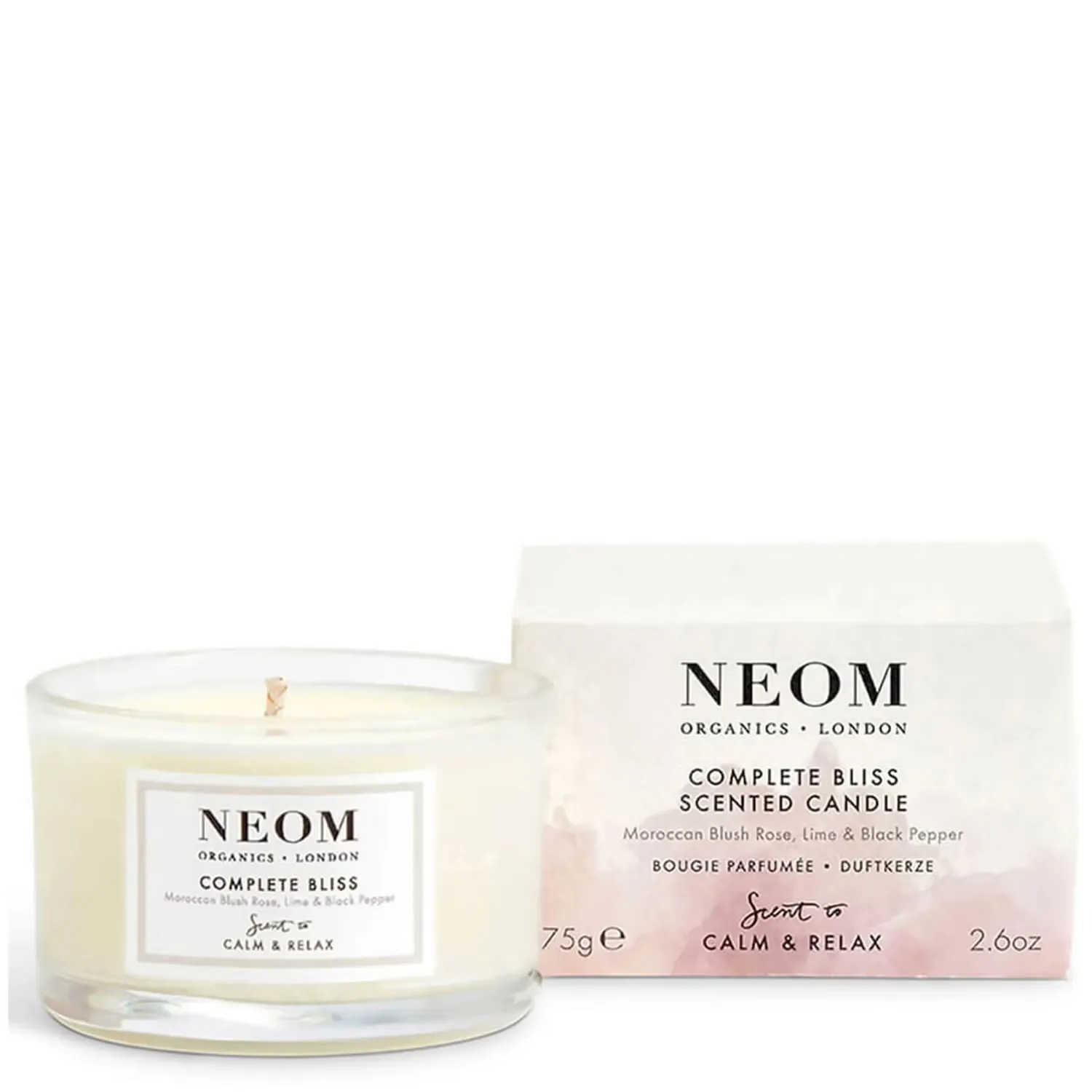 

Ароматическая свеча Complete Bliss Travel Neom