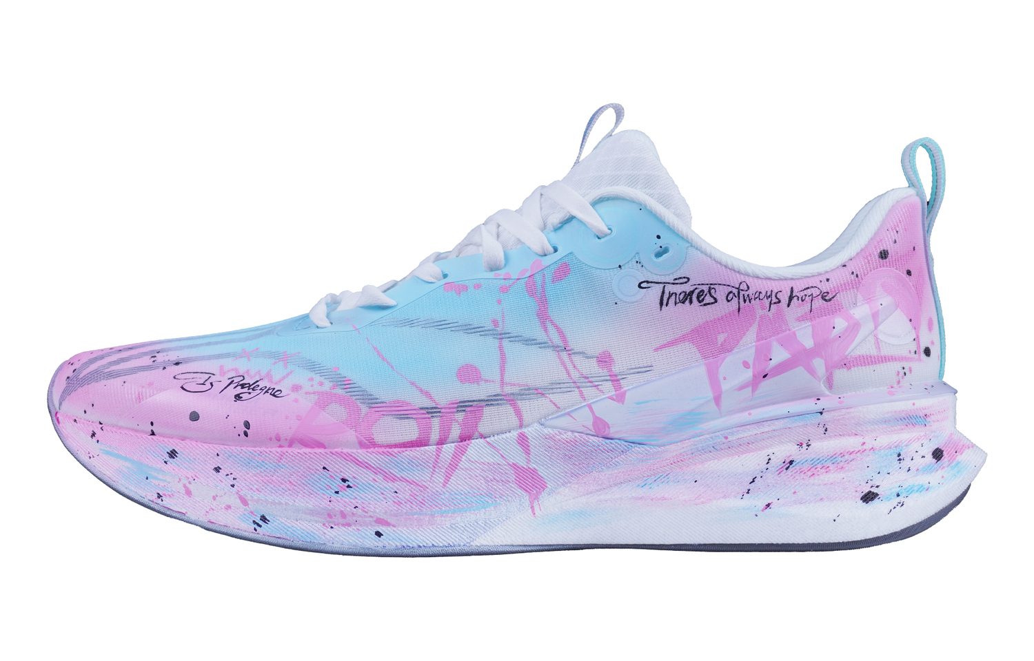 

LINING Кроссовки для бега Red Hare 8PRO с амортизацией, устойчивые к истиранию и скольжению, низкие, мужские, непарные синий и розовый