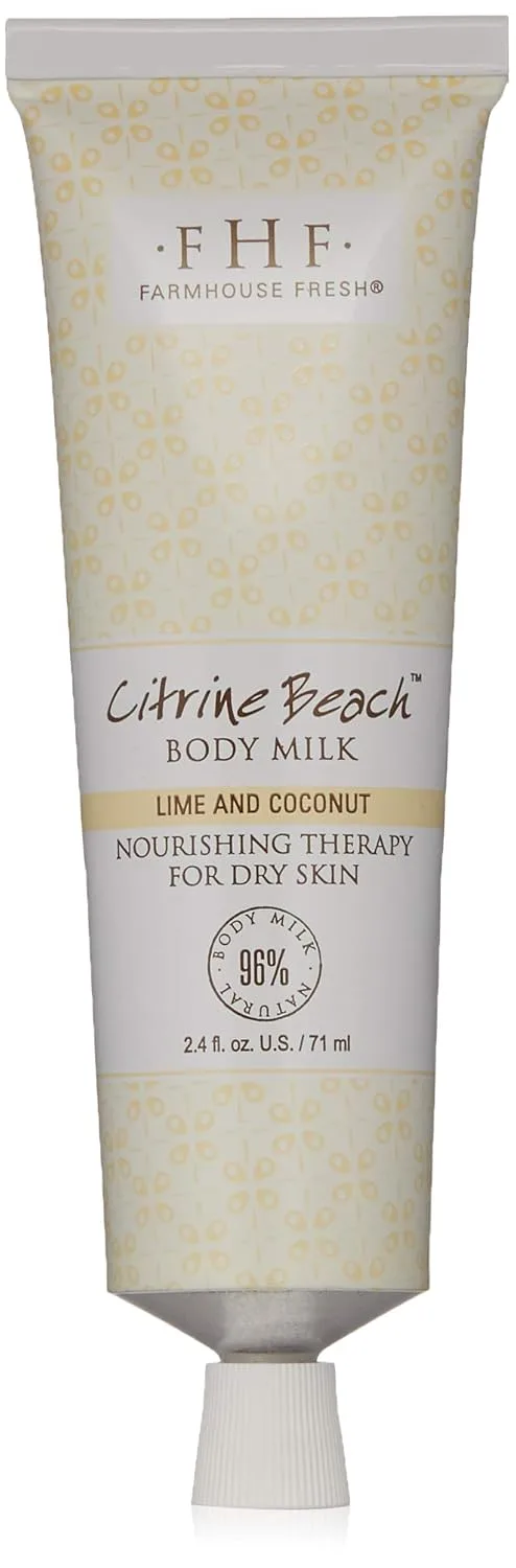 Дорожный лосьон для тела FarmHouse Fresh Citrine Beach Body Milk, 2,4 жидких унции.