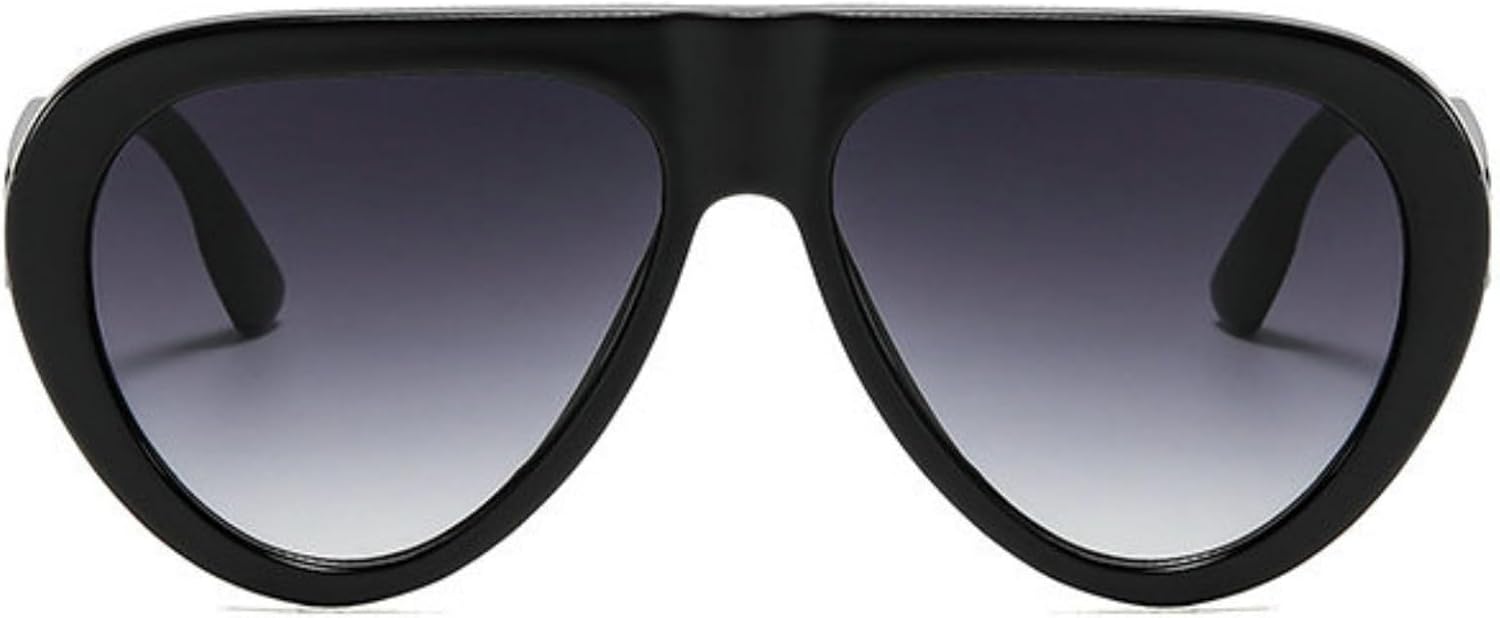 

Солнцезащитные очки COTIA 2026 в стиле ретро-пилот для женщин и мужчин, с увеличенными овальными линзами, стильные классические солнцезащитные очки для активного отдыха, Black