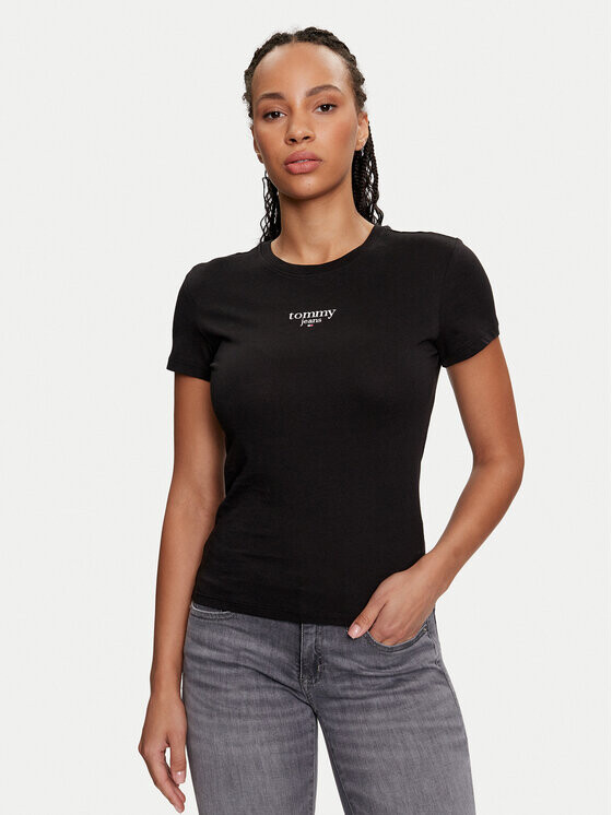 

Футболка узкого кроя Tommy Jeans, черный