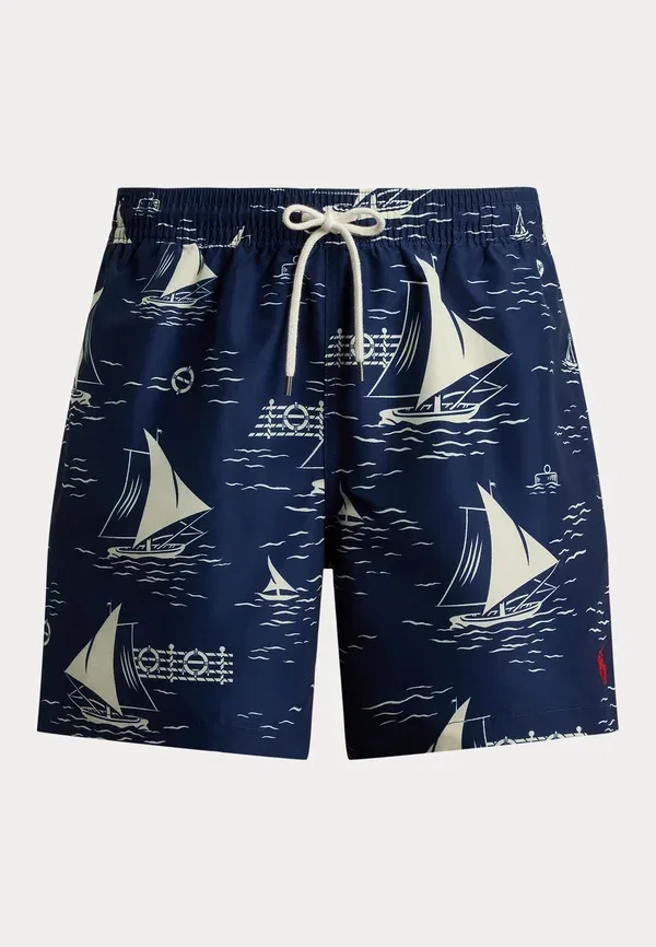 Плавки Polo Ralph Lauren Traveler Classic Swim Trunk 5.75 inch, цвет с парусниками — фото 4