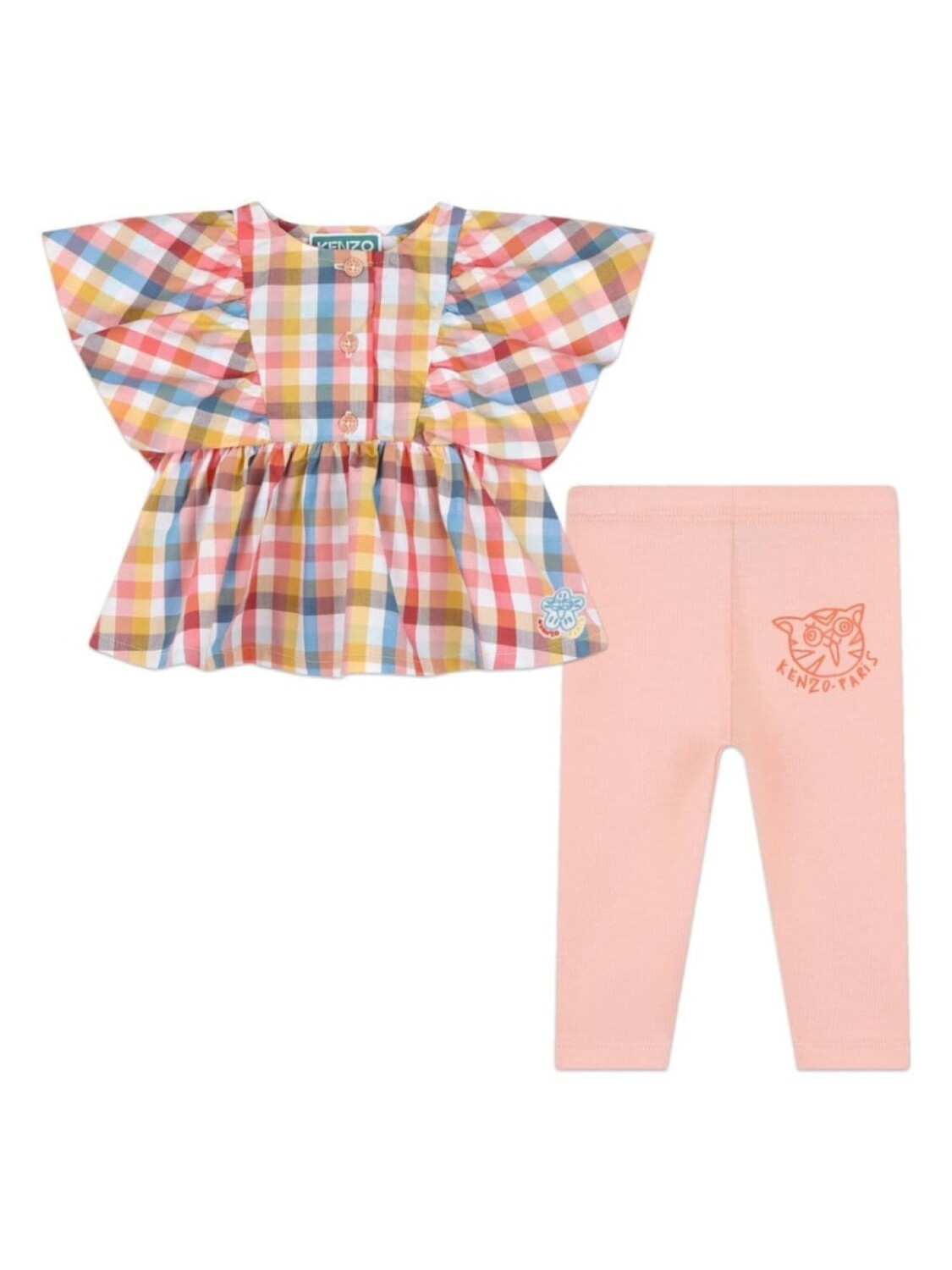 Kenzo Kids комплект из легинсов и блузки, розовый