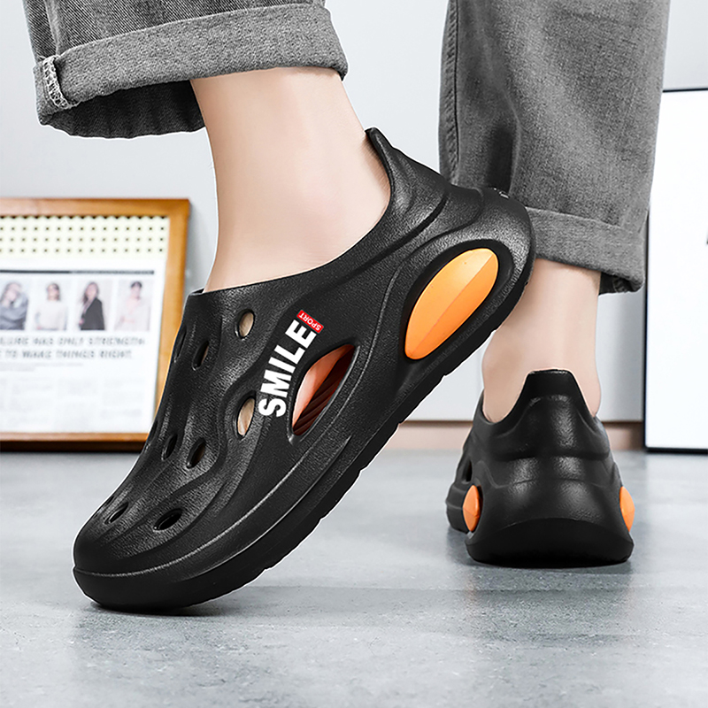 CariteSport Клоги мужские черно-оранжевые, цвет Black Orange — фото 3