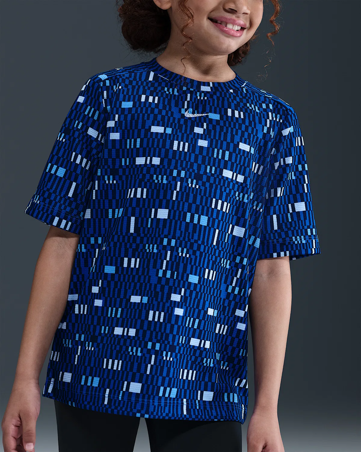 Детская футболка Dri-FIT с коротким рукавом Nike Multi, Game Royal/White — фото 2