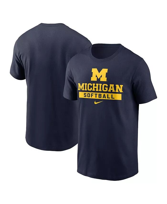 

Футболка мужская темно-синяя Michigan Wolverines Softball Nike
