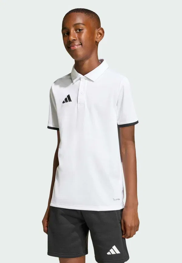 Поло детское Adidas Performance Entrada26 polo kids, белый/черный