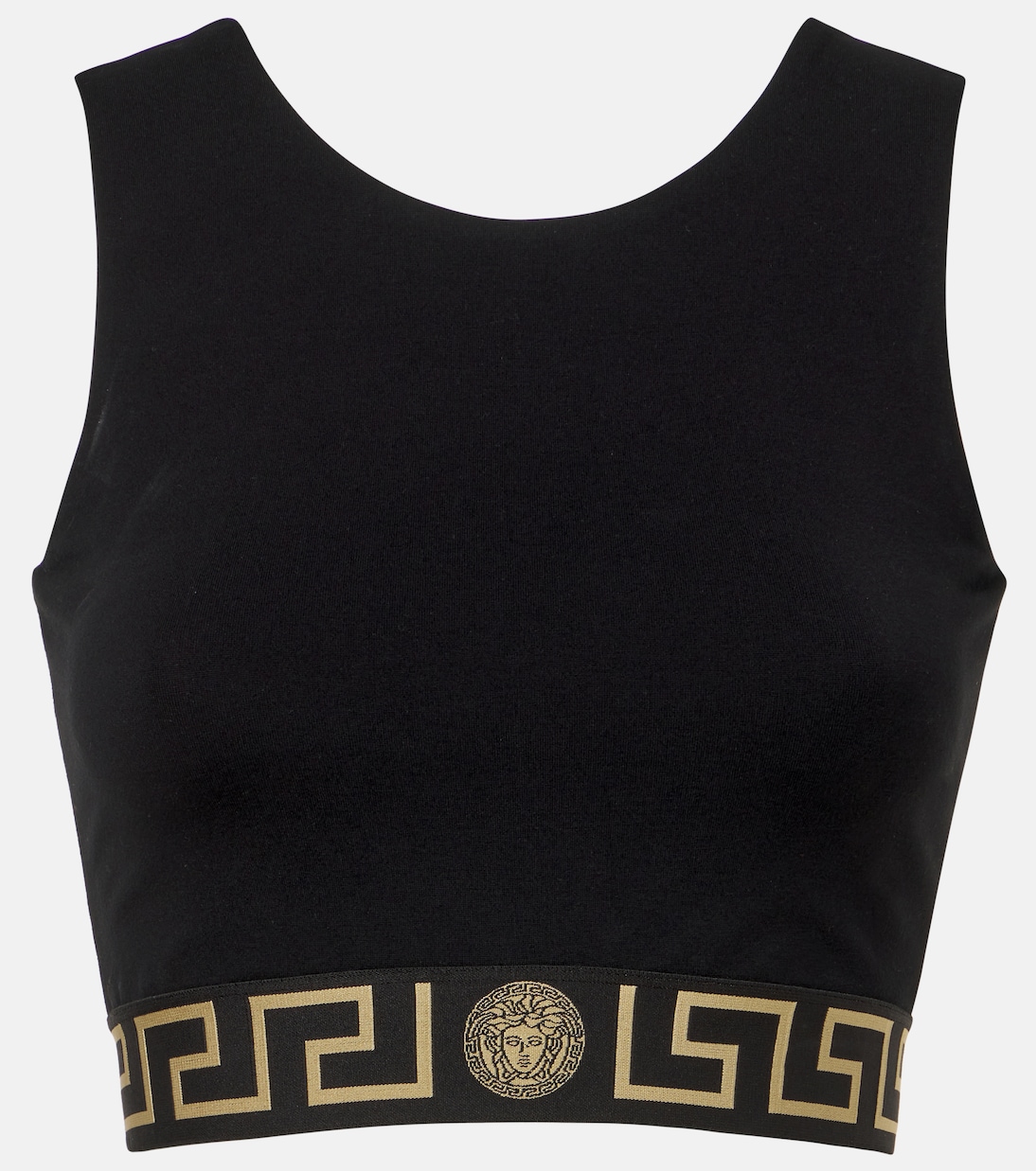 

Обрезанный топ Greca Border Versace, черный