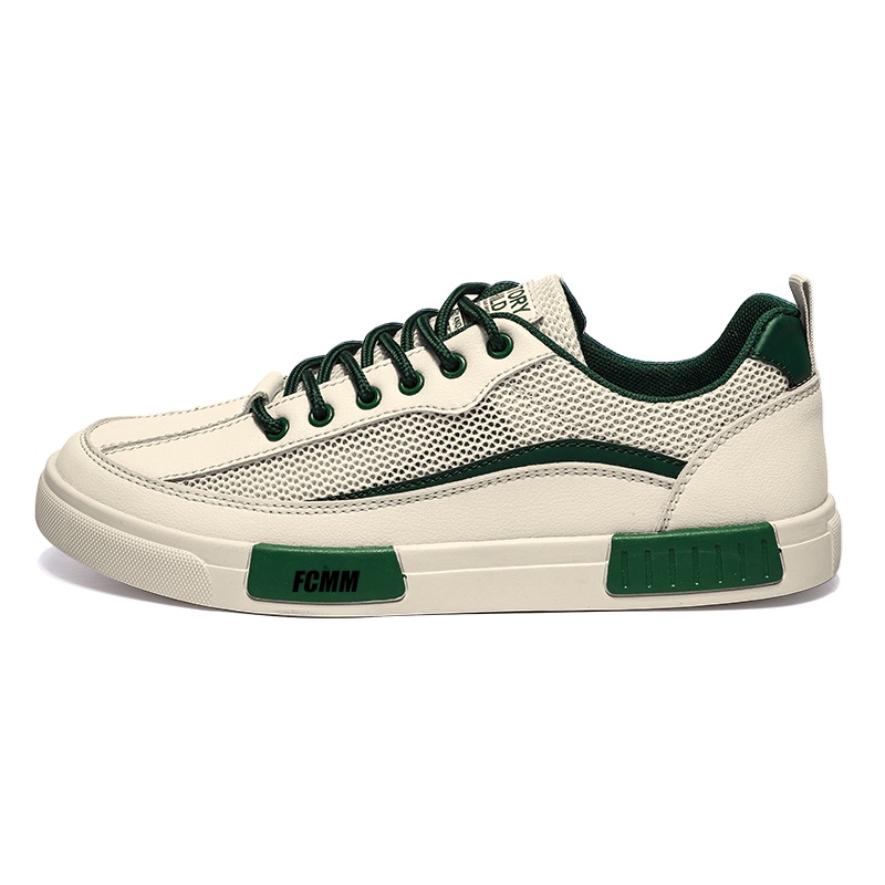

FCMM Низкие скейтерские кроссовки мужские бежево-зеленые, цвет Beige Green