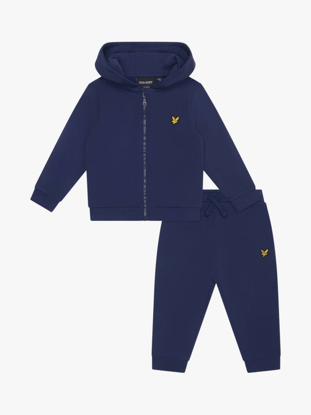 

Детская толстовка на молнии и комплект для бега трусцой Lyle & Scott, темно-синий