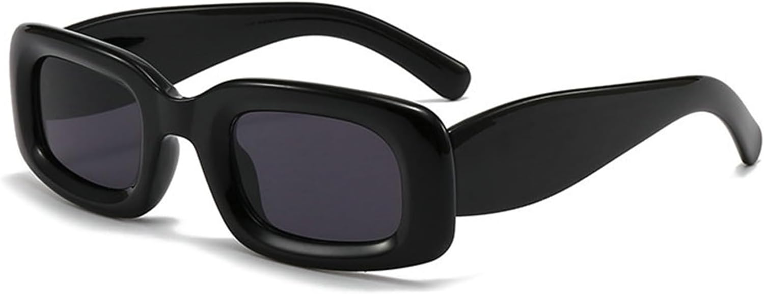 

Хелена Популярные модные прямоугольные солнцезащитные очки для женщин в стиле 90-х, узкие квадратные очки с защитой UV400, мужские ретро-солнцезащитные очки черного цвета helena, C1