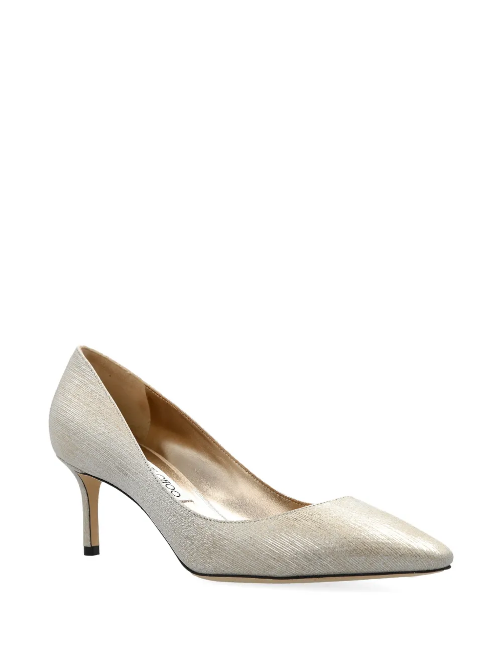 Туфли Romy с заостренным носком и эффектом металлик JIMMY CHOO, нейтральный — фото 2