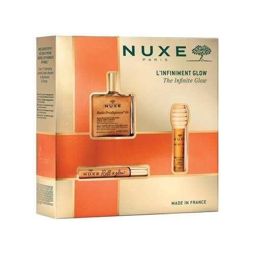 

Набор NUXE GLOW Huile Prodigieuse или сухое масло, 50 мл + масло для губ, 10 мл + шариковый аппликатор, 8 мл
