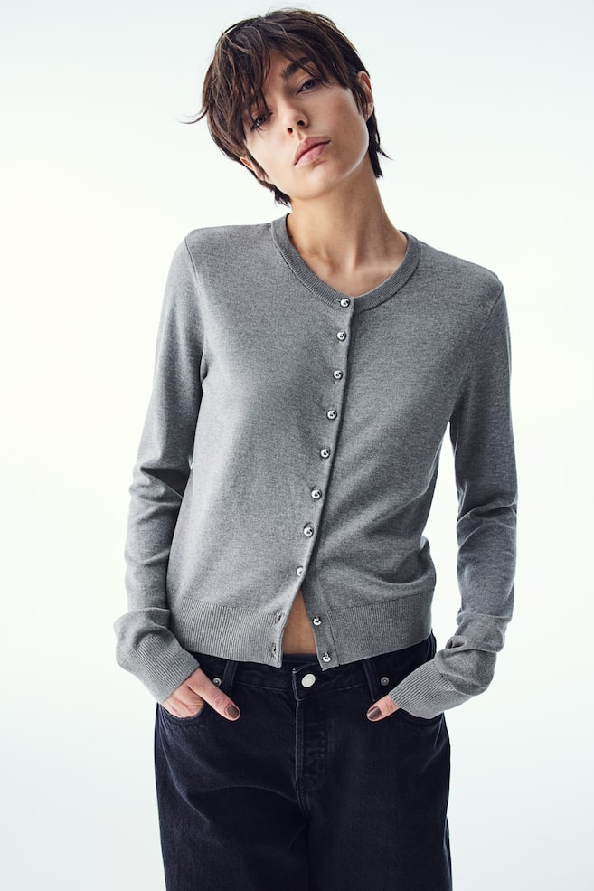 

Вязаный кардиган H&M, серый