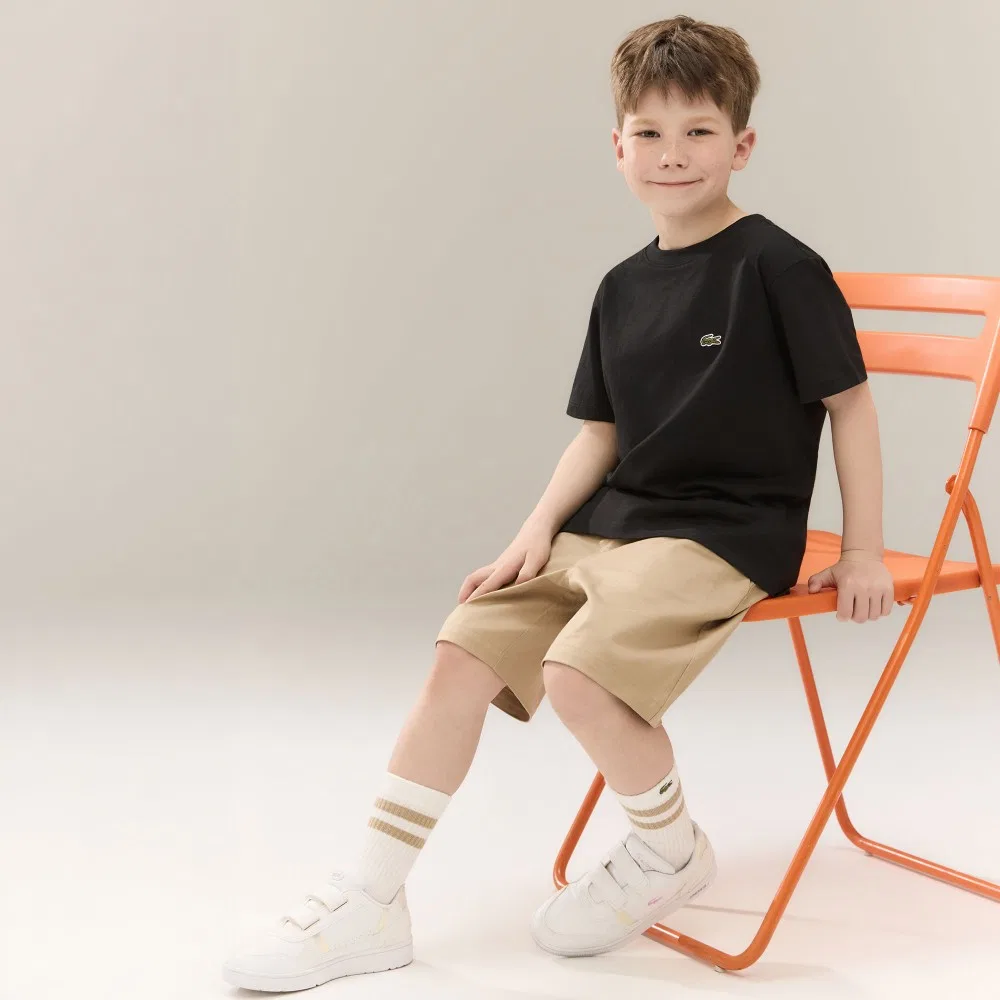 Детские шорты-бермуды бежевые от Lacoste — фото 3