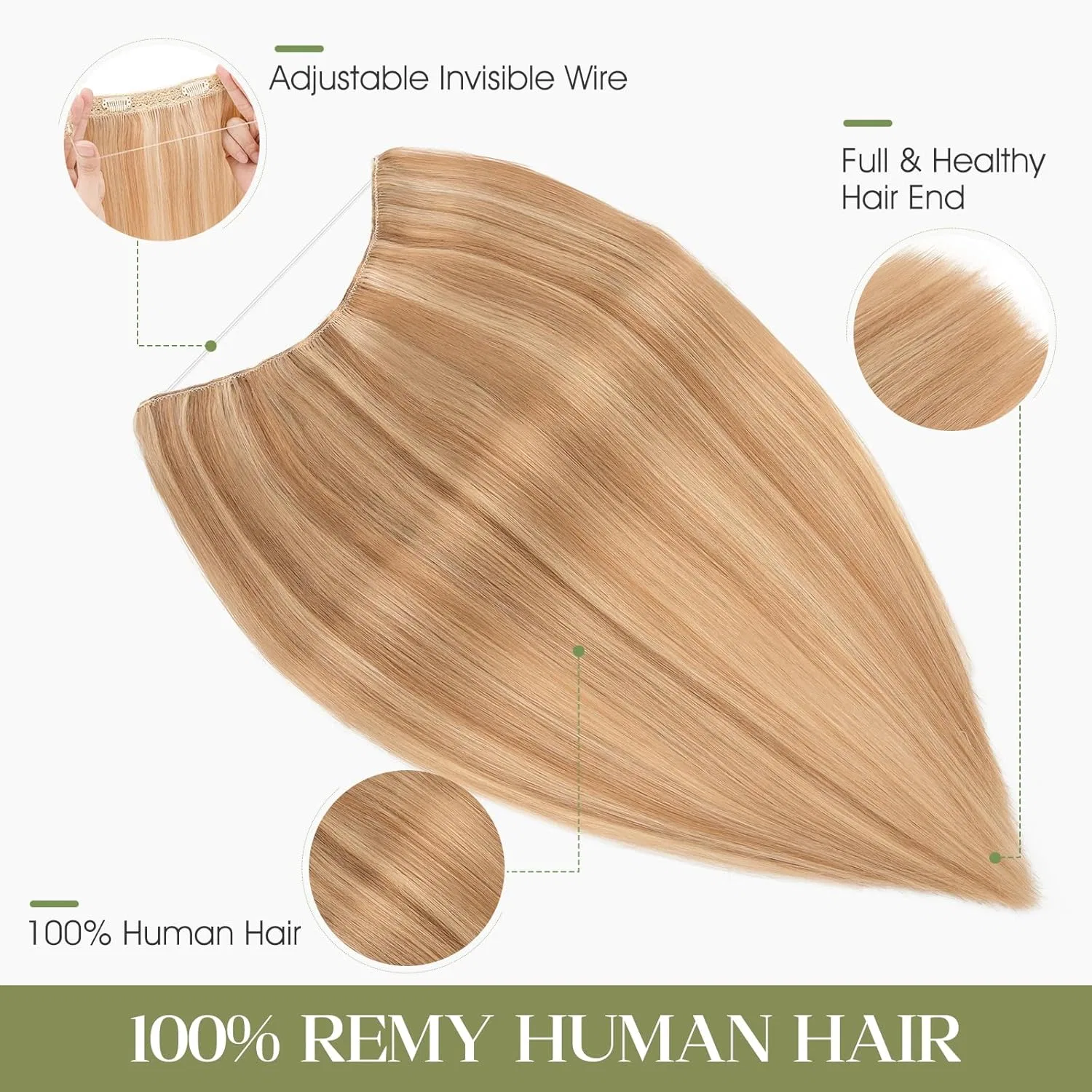 Наращивание волос MY-LADY Secret Hair Extensions, 30 см, натуральные, #12P613 золотисто-коричневый и блонд, 55 г My-Lady, 12P613 Golden Brown&Blonde — фото 3