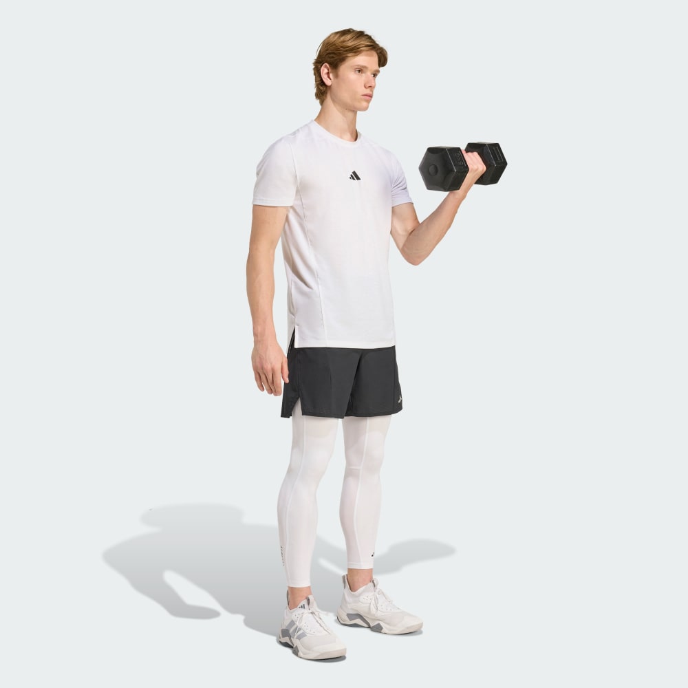 Тайтсы Adidas TECHFIT Compression Training Long Tights, белый — фото 3