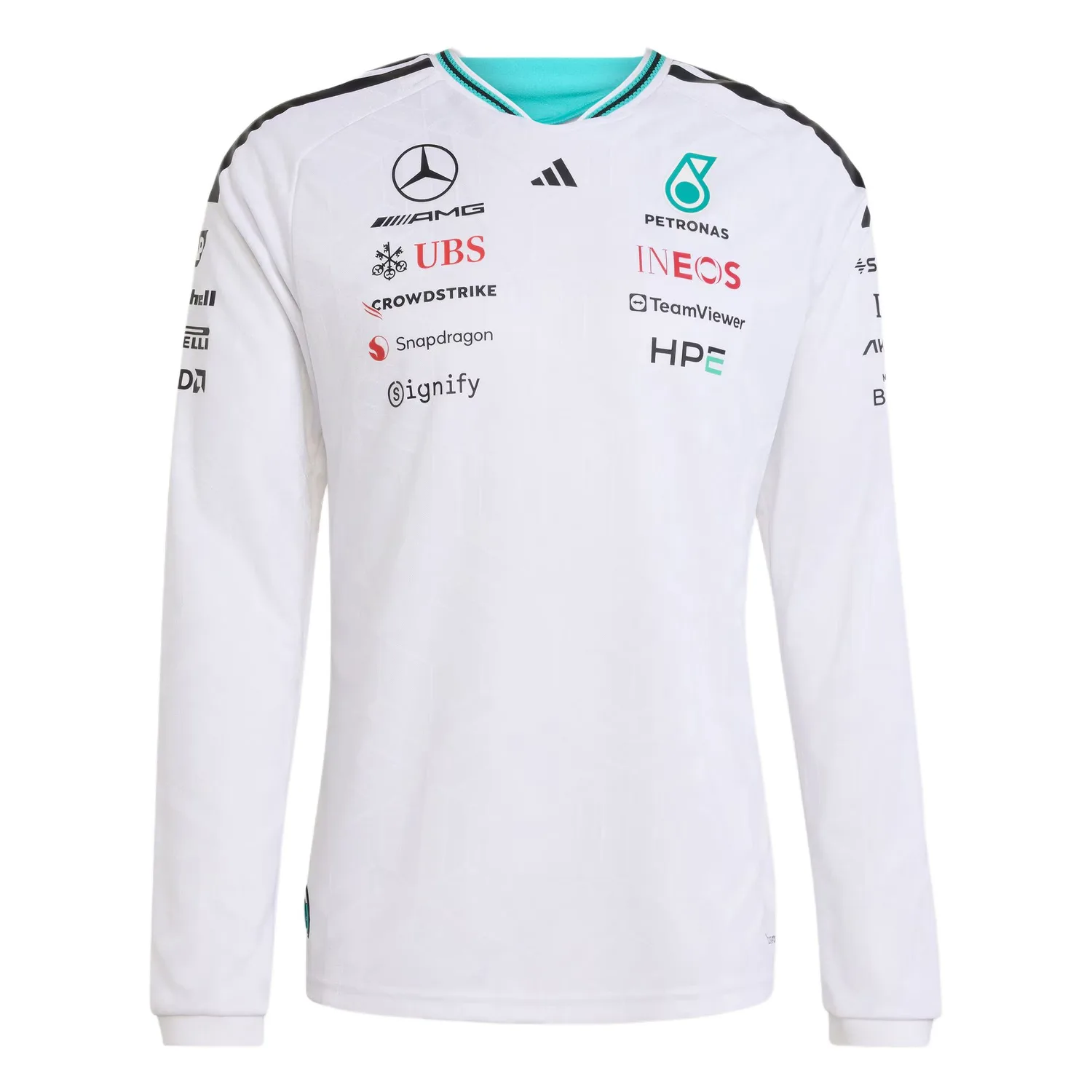 Футболка Mercedes AMG Petronas Formula 1 Team мужская, технология быстрой сушки Adidas, белый
