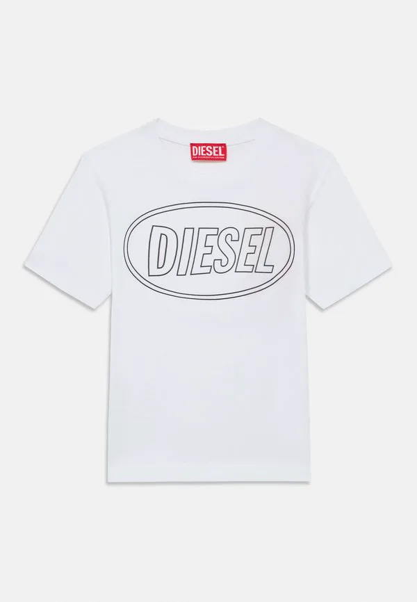 Футболка унисекс с принтом в виде круга Diesel, Bianco