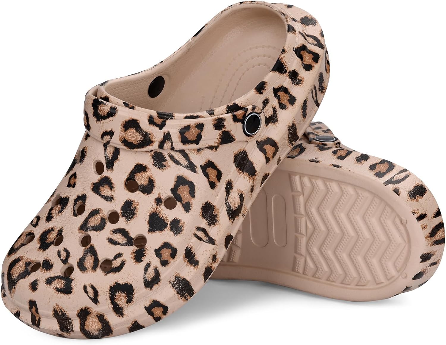 

Женские и мужские сабо VONMAY, дышащие летние пляжные сандалии, регулируемые шлепанцы, садовая обувь, нескользящие, Leopard