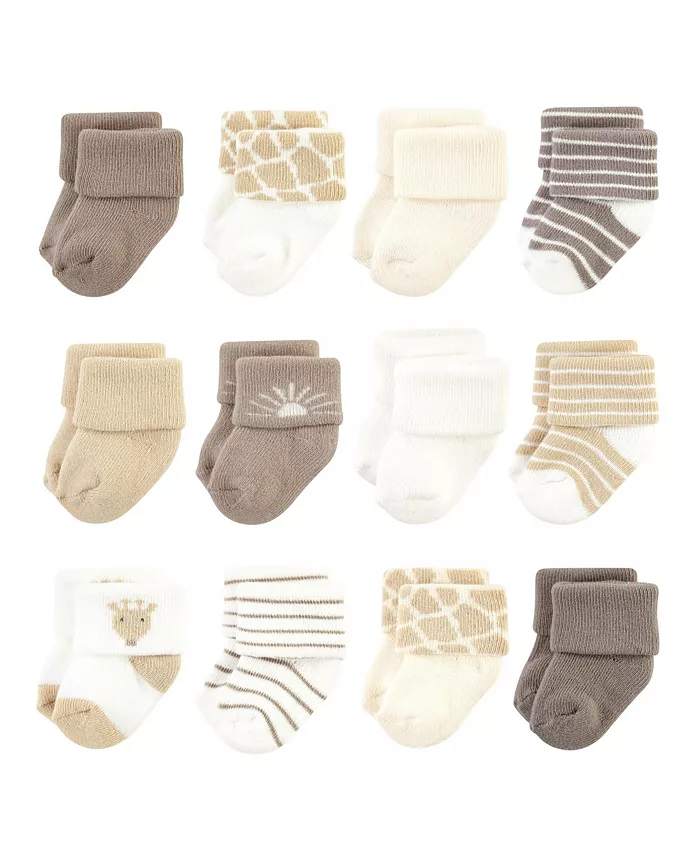 Детские носки Hudson Cotton Rich Terry, 24 пары Hudson Baby, коричневый/бежевый — фото 2