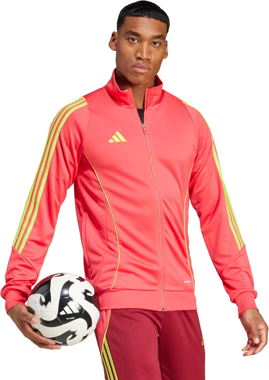 Тренировочная куртка adidas, Core Pink/Semi Solar Yellow — фото 4