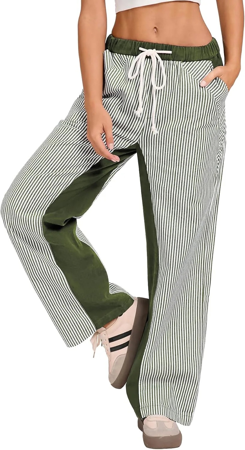 

Женские брюки Kedera в полоску, прямые, на резинке