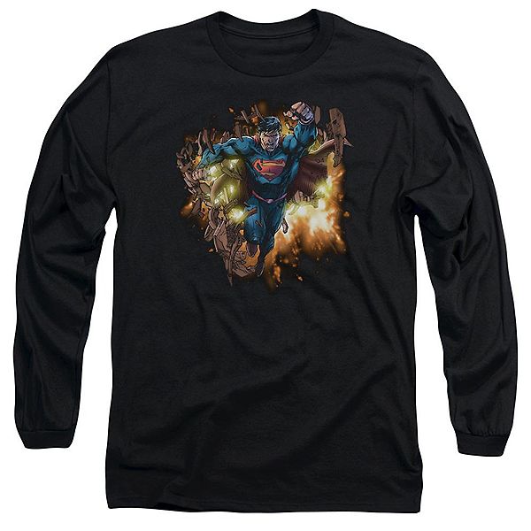 

Футболка с длинным рукавом Superman blasting through Licensed Character