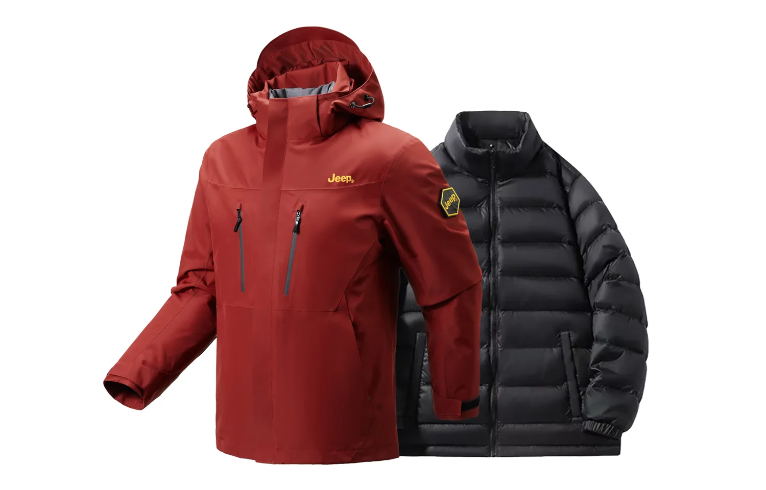 Унисекс лыжная одежда для отдыха на природе Jeep, темно-синий[Single Layer Coat+Down Liners] — фото 3