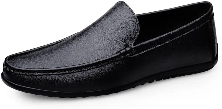 Лоферы кожаные Mens Loafers Shoe, черный WouND — фото 2